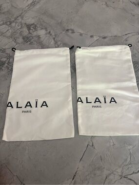 Alaia Paris Luxury dust bags set of 2/ drawstring close NEW